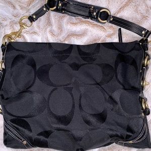 Black coach shoulder bag
